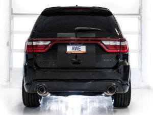 Dodge Durango SRT Performance Exhaust - AWE Tuning - Cat Back Track Edition - Chrome Silver - `18-`23